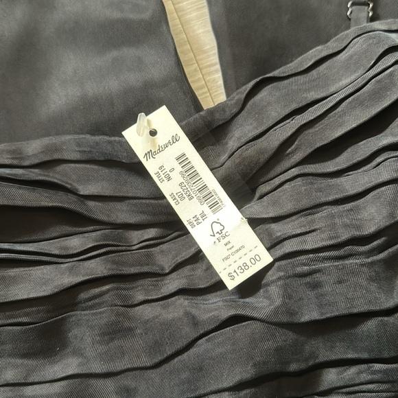 NWT Madewell Ruched Crop Straight Leg Jumpsuit sz 0 - Picture 10 of 12